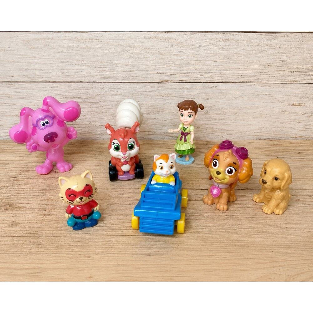 Mixed Mini Toy Figure Lot Blues Clues Animals Kids Meal Toys Figures